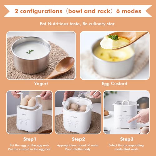 Egg Cooker Electric Rapid Egg Poacher for Hard Boiled Eggs