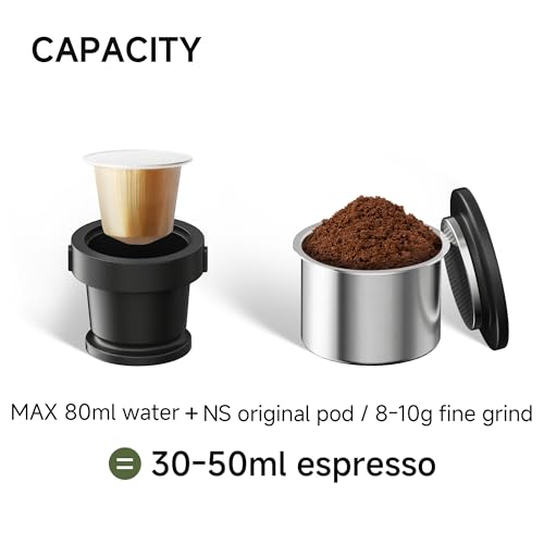 H4D 2-in-1 Portable Hand-Pump Coffee Machine Built-in Cup (Dark green)