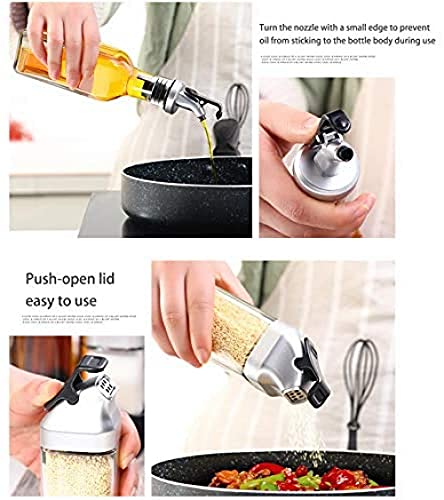 Oil and Vinegar Salt and Pepper Dispenser Set for Home and Kitchen (01)