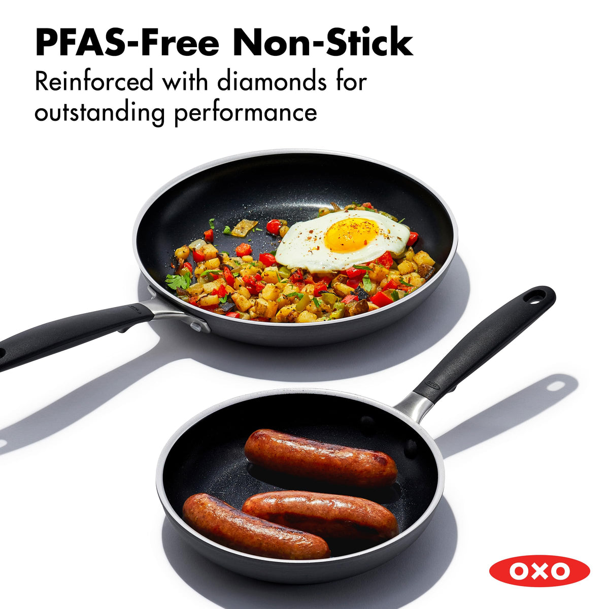 Nonstick 8” and 10” Frying Pan Set (8" & 10" Frying Pan Skillet Set)