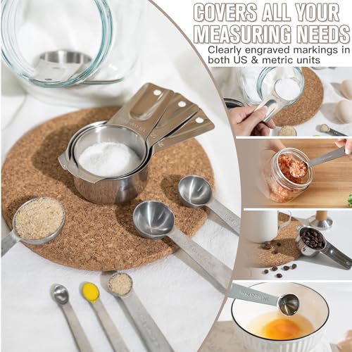 28PCS Mixing Bowls with Airtight Lids Set (Khaki / 7+7+14 - Bowls & Cups & Spoons)