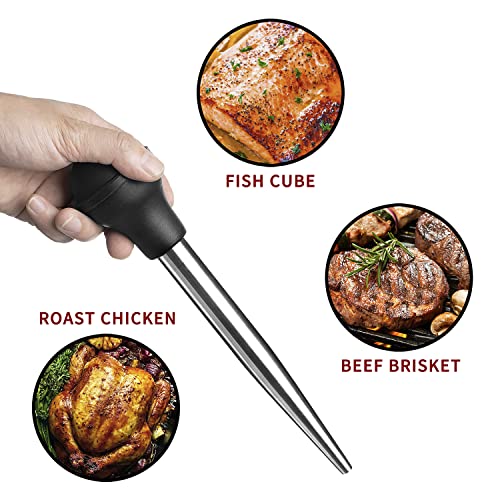 Turkey Baster Baster Syringe for Cooking Meat Injector Set with 2 Marinade Needles 1 Basting Brush1 Cleaning Brush for Home Baking Kitchen Tool