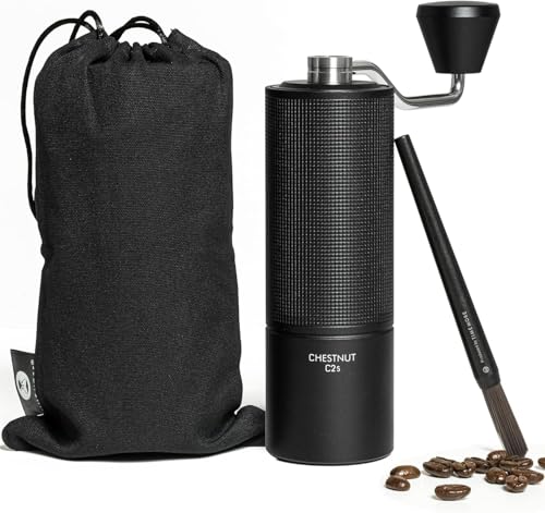Manual Coffee Grinder Capacity 25g with CNC Stainless Steel Conical Burr