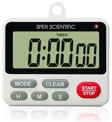 24 Hour Digital Lab + Kitchen Timer with LED Light 810001 (1 Pack)