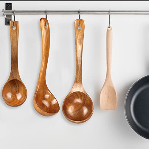 Best Wooden Spoons for Cooking Spoon Set Large Acacia Wood Ladles Spoon Kitchen Utensils Cooking Spatula Long Mixing Serving Spoons Baking Ladle Bamboo Stirring Spoons Kitchen Tools Utensil