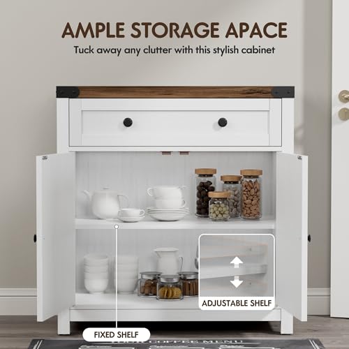 Farmhouse Coffee Bar Cabinet Sideboards