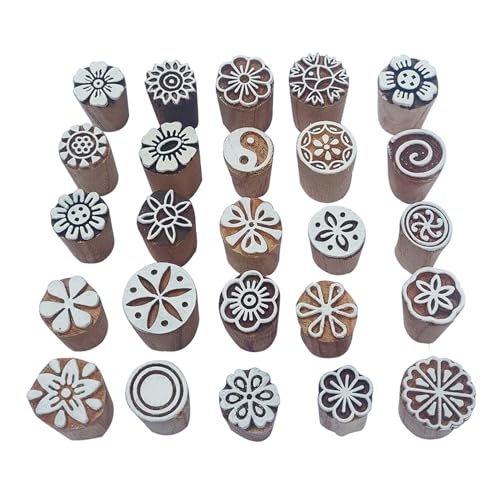 Assorted Wooden Block Printing Stamps Bulk01