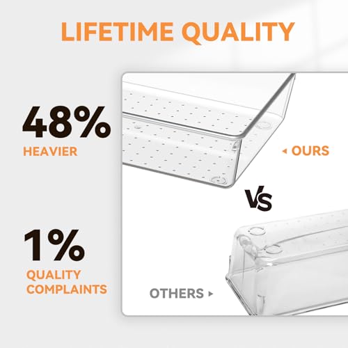 Large Clear Plastic Drawer Organizer Trays