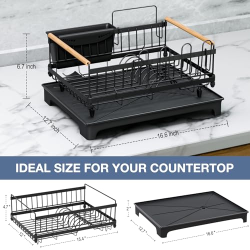 Dish Rack Large Capacity Dish Drying Rack for Kitchen Counter Anti