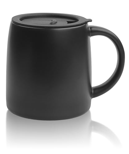 14 oz Ceramic Coffee Mug with Lid
