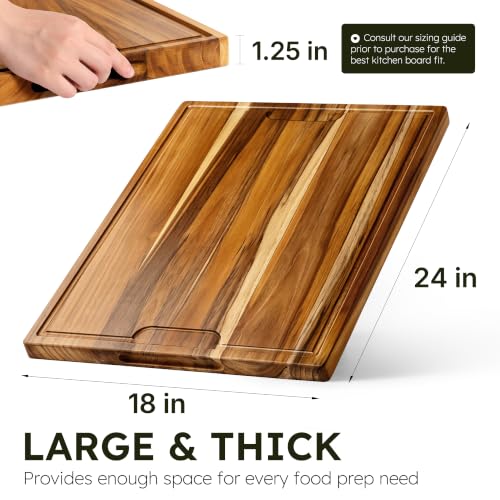 24 x 18 in Teak Cutting Board (24"L x 18"W)