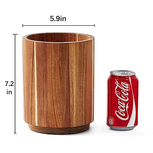 Wood Utensil Holder for Kitchen Counter