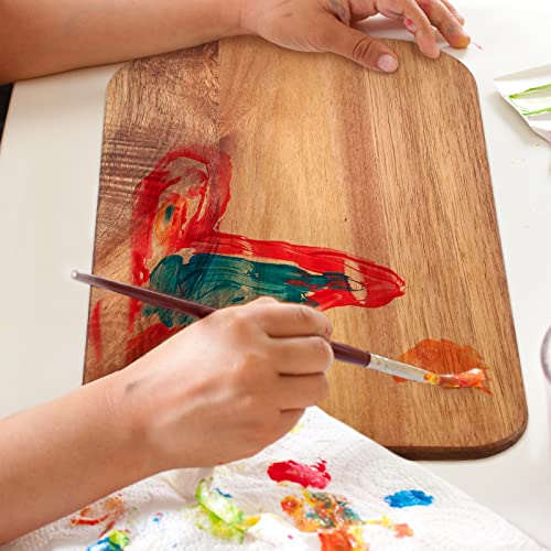 18 Pcs Plain Cutting Board Set with Handles 15 x 7 Inch Laser Engraving Wooden Charcuterie Kitchen Serving Chopping Board Bulk for DIY Housewarming Mother Day (15 x 7 Inch)