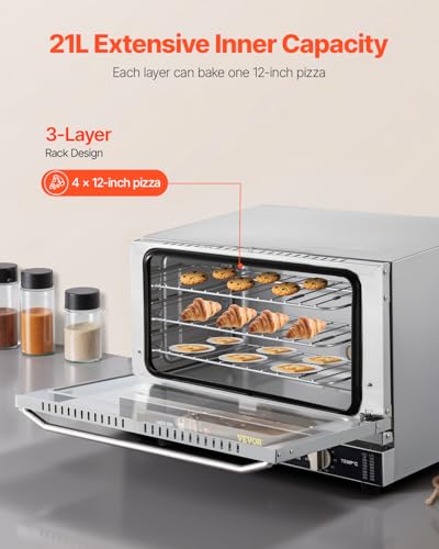 Commercial Convection Oven (3-Tier 19Qt)