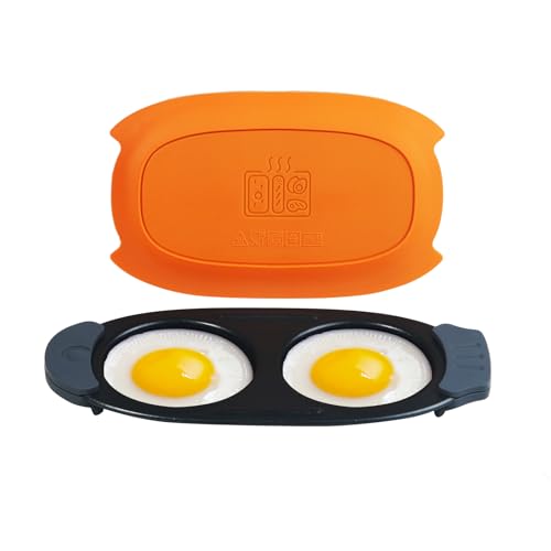 Quick Heat Microwave Egg Cooker Poacher & Fryer for 2 Eggs