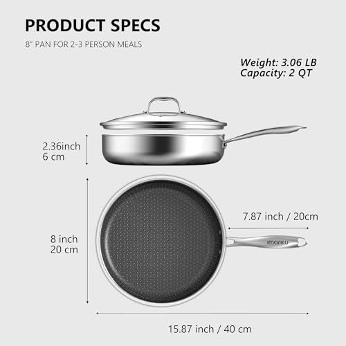 8 Inch Non Stick Frying Pan with Lid (8 inch with Lid)