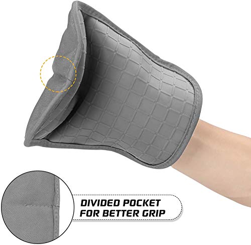 BPA Free Soft Silicone 4 Piece Oven Mitts & Pot Holders Set (Navy Blue / 4-Piece Oven Mitts & Pot Holders Set)