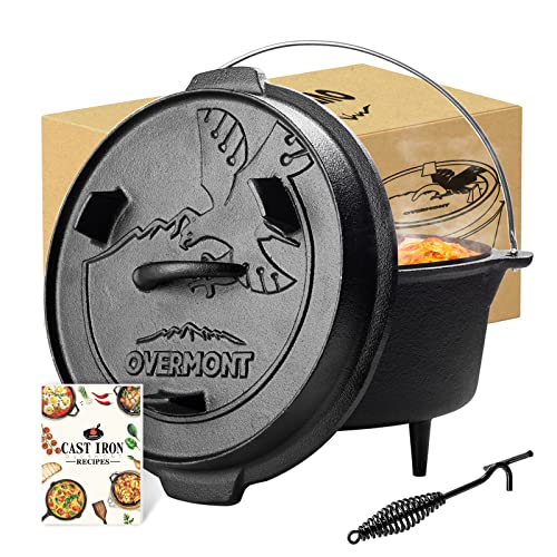 6QT Cast Iron Dutch Oven (Pot 6Qt+ Skillet)