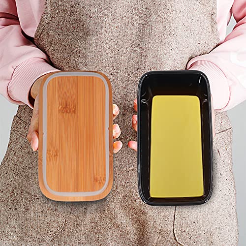 Large Butter Container Keeper Storage with Stainless Steel Butter Knife Spreader