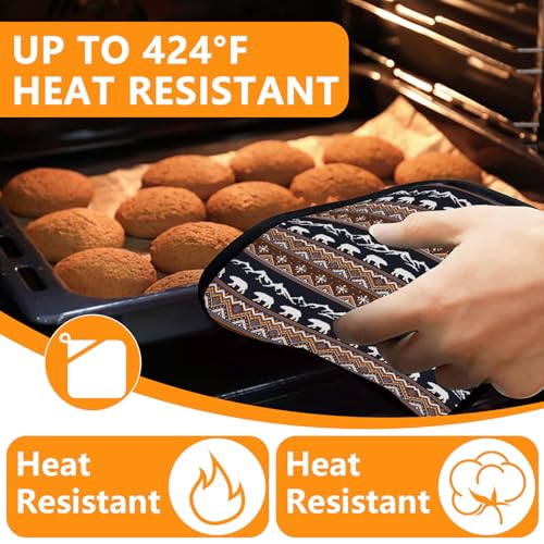 Oven Mitts and Pot Holders Sets 4Pcs