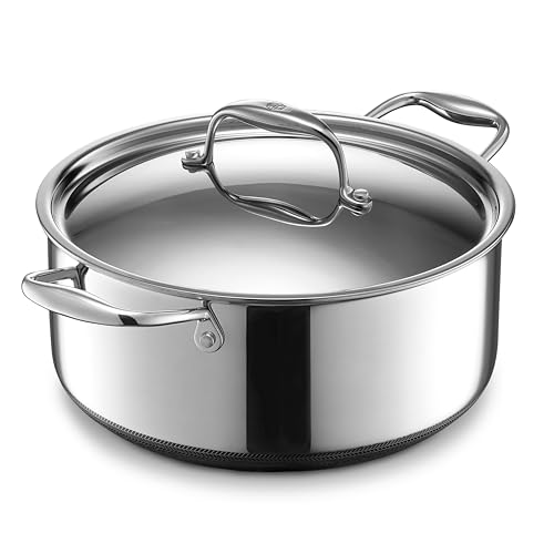 Hybrid Nonstick Stockpot with Tempered Glass Lid
