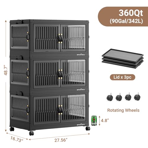 Stackable Storage Bins with Lids