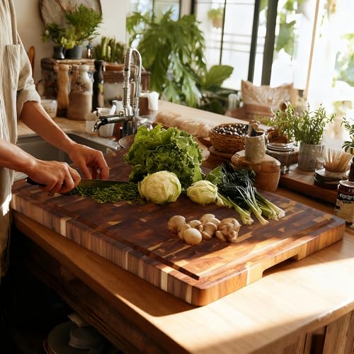 Large Acacia Cutting Board 22 x 16 in (Acacia / 16"L x 22"W)