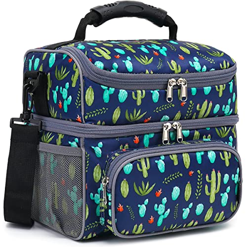 Double Layer Cooler Insulated Lunch Bag Adult Lunch Box Large Tote Bag for Men