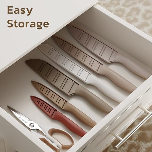 Knife Set 13 Pieces Kitchen Knives Set with Healthy Anti