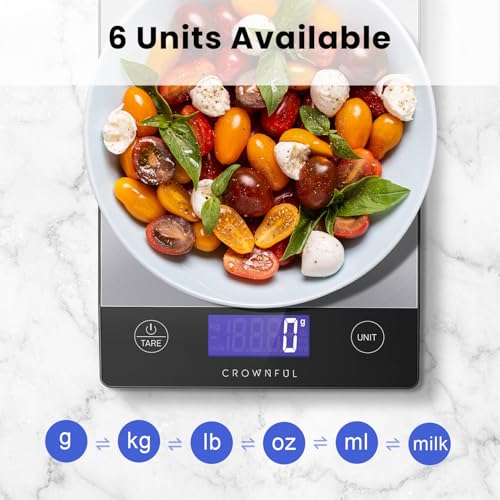 Food Scale Rechargeable 304 Stainless Steel Digital Kitchen Scale Weight Grams and Ounces with LCD Display