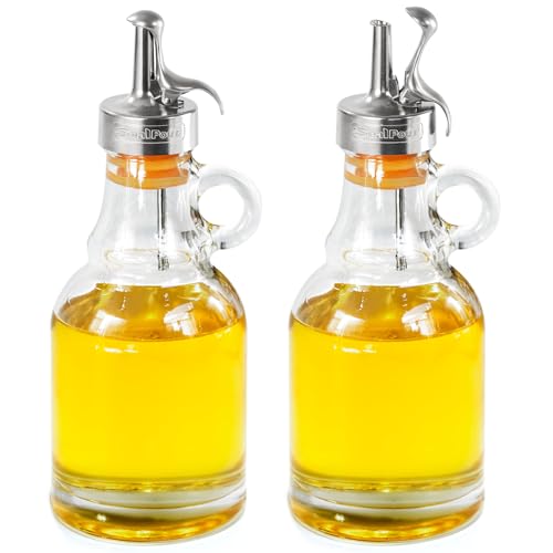 Premium Olive Oil Dispenser Bottles for Kitchen with Pourer