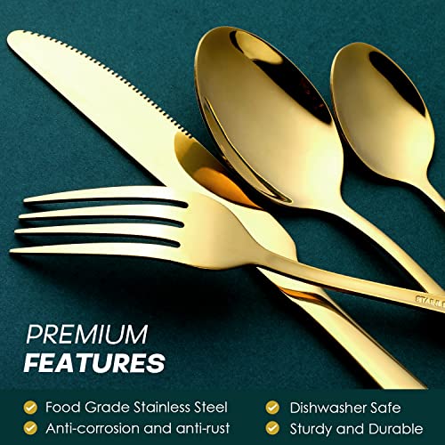 Gold Silverware Set