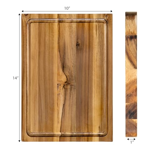 Eldridge Small 14" x 10" Acacia Cutting Board (Natural / 14"L x 10"W)