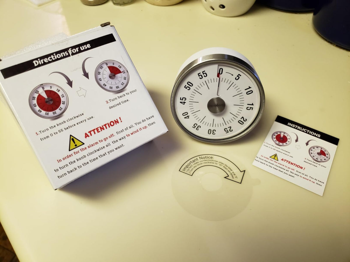 Visual Kitchen Timer for Cooking and Kids with Loud Alarm
