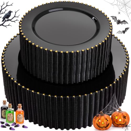 LM Plastic Plates with Gold Beads