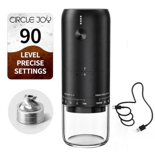 Rechargeable Electric Burr Coffee Grinder Portable Cordless Coffee Bean Grinder with Stainless Steel Conical Burr
