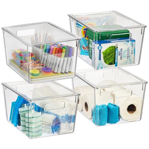 Plastic Storage Bins with Lids X