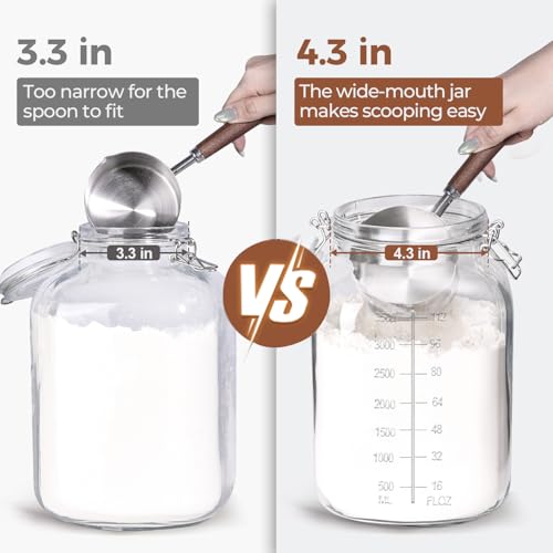 Square Glass Pantry Jars with Airtight Lids