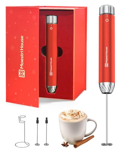 Rechargeable Milk Frother with Stepless Speed Control