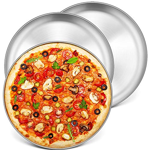 Pizza Pan 3 Pieces Round Pizza Tray