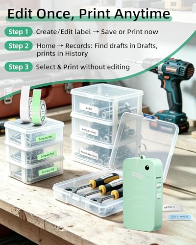Label Maker Portable Bluetooth Label Maker Machine with Tape