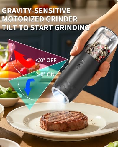 Gravity Salt and Pepper Grinder Set