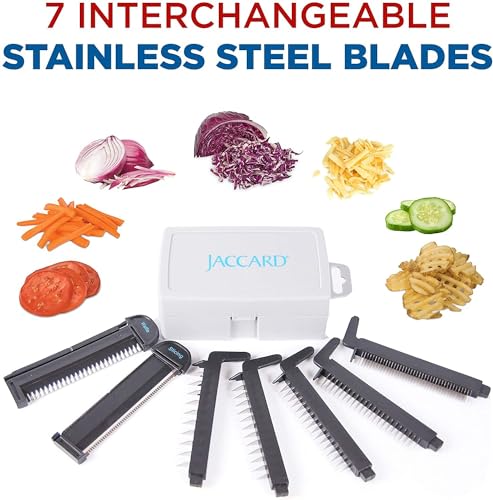 ABS SafeHands Mandolin Slicer with Seven Interchangeable Blade Cartridges (Full Size)
