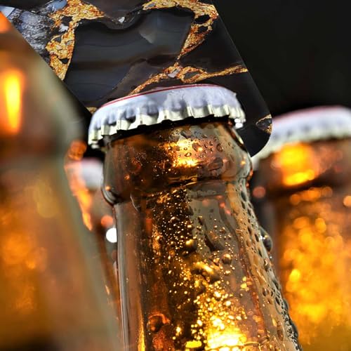 Vintage Art Stainless Steel Bottle Opener Beware of Zombies Warning Joke Humor Flat Beer Bottle Opener Keychain for Home Kitchen Bar Restaurant Party Birthday Gift