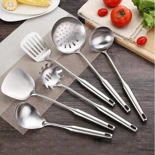 304 Stainless Steel Kitchen Utensils Set 6 Pcs Cooking Utensil