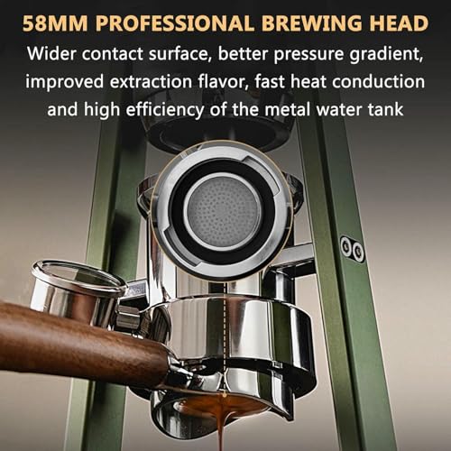 Manual Lever Espresso Machine with Pressure Gauge