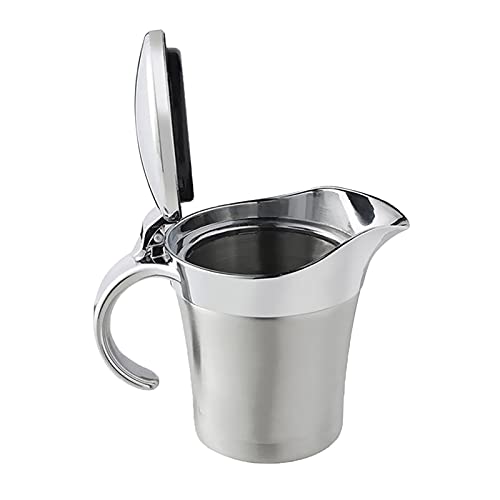 Gravy Boats Double Insulated Wall Stainless Steel Gravy Sauce Dressing Boat 450ml Sauce Jug