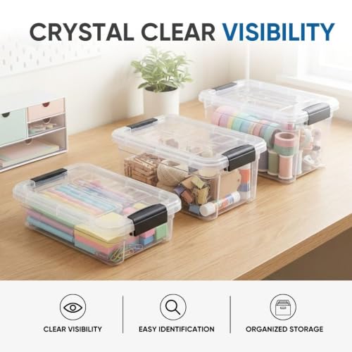 Clear Plastic Storage Boxes with Lids