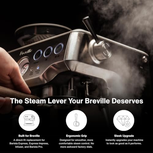 Coffee Products Replacement Steam Lever for Breville Espresso Machines (Black/ Silver)