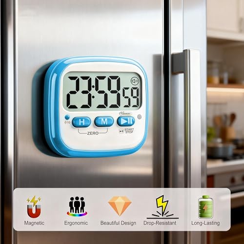 2 Pack Classroom Timers for Kids Teachers (2* Sky Blue & Pink)